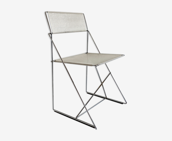 Postmodern White X Line Stacking Chair By N J Haugesen C 1970 Selency