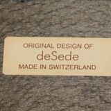 Two-seater canapé De Sede DS17 restored buffalo leather