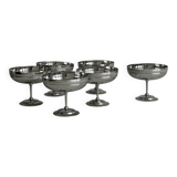 Set of 6 shiny metal bowls