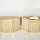 Pair of travertine brass cabinets by Alfredo Freda 1975