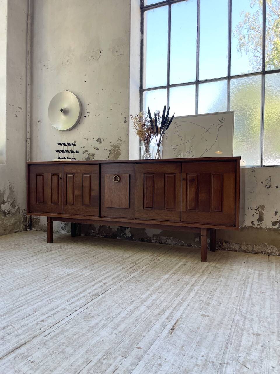 1950s modernist oak sideboard