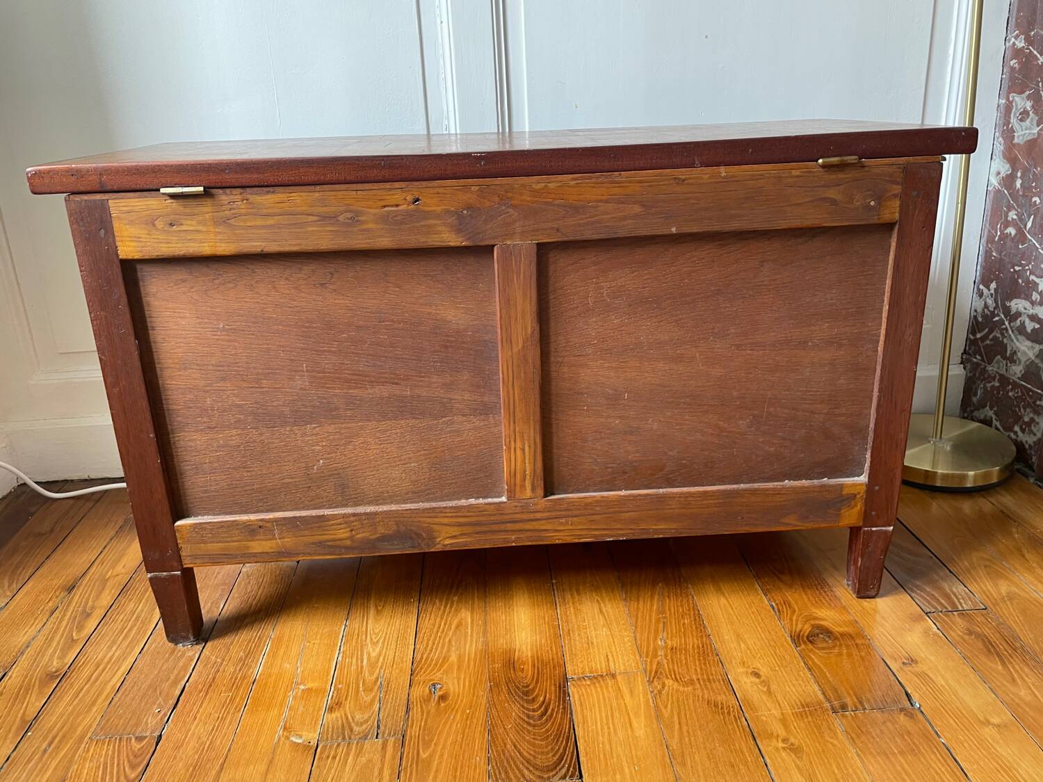 Solid oak toy chest