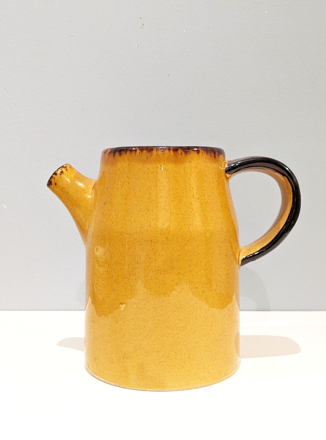 Handmade pitcher in vintage ceramic '60, signed Poët-Laval