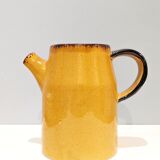 Handmade pitcher in vintage ceramic '60, signed Poët-Laval