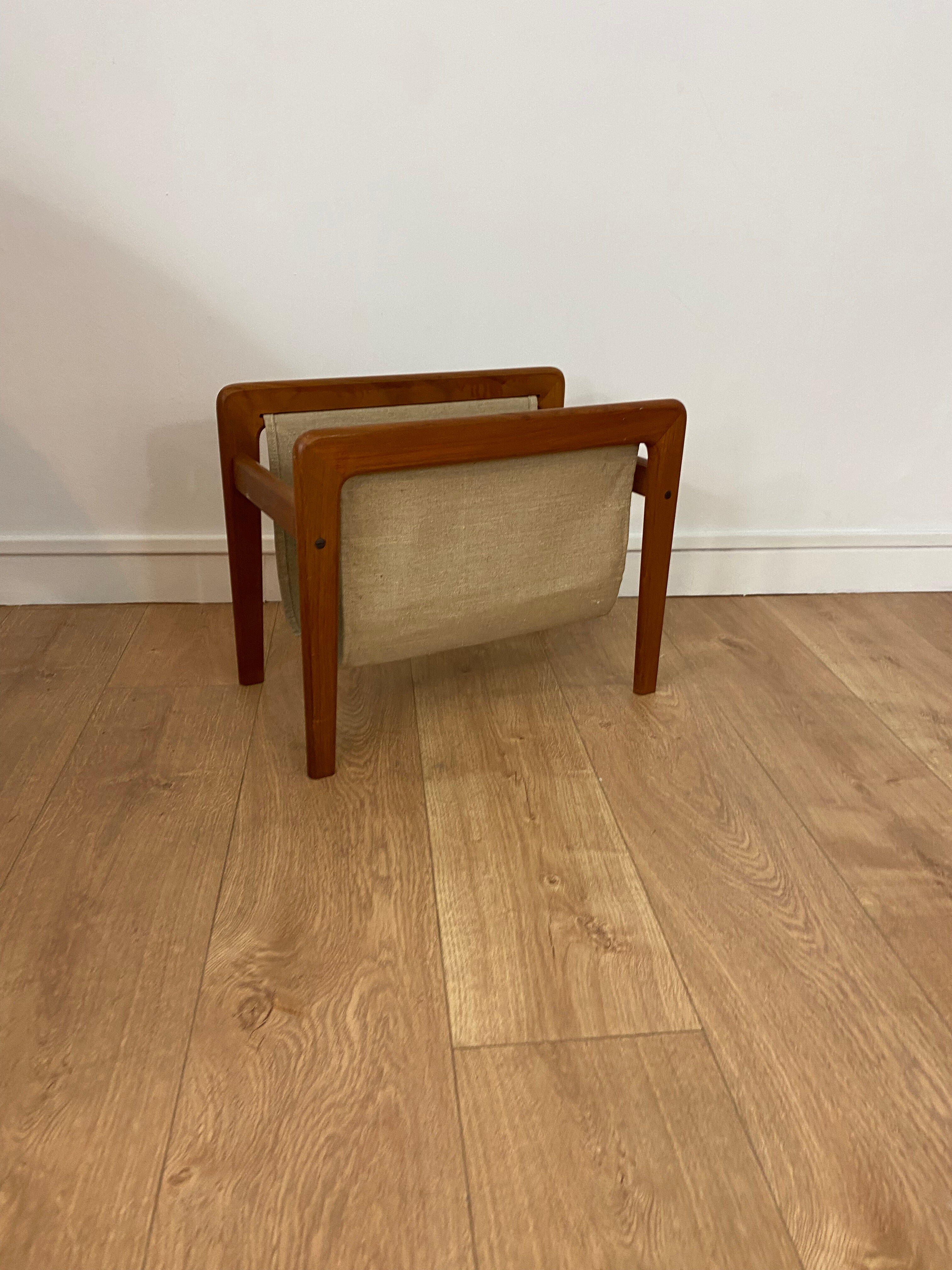 Scandinavian teak magazine rack