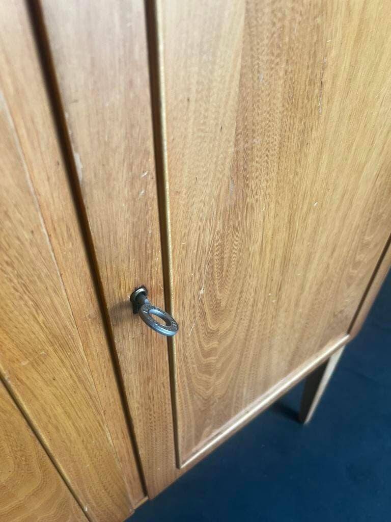 Vintage shallow wooden armoire / WK Môbel armoire