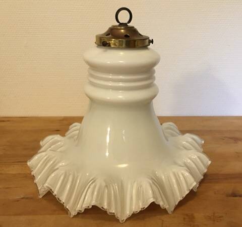 Opaline glass pendant light