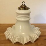 Opaline glass pendant light