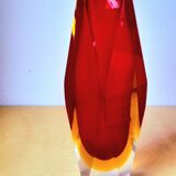 Sommerso vase prism, Flavio Poli, Murano 1970