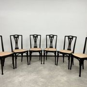 Set of 6 dining chairs no.319 by J&J Kohn