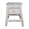 Wooden waxer's stool with drawer