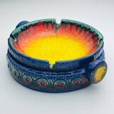 Relief Series Saturn ashtray in ceramic attributed to Dümler & Breiden, West Germany, 1970s.