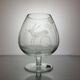 6 crystal cognac glasses