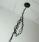 Brutalist mid century pendant lamp wrought iron and murano glass 60s 70s