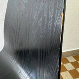 90s designer chairs in lacquered curved wood (X2)