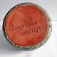 Old terracotta basket signed Campo Piano Orezza Corsican pottery Vintage 1960