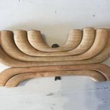 Scandinavian design vintage wood candle holder