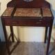 Wood and red marble dressing table