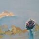 Abstract painting by Renato Borsato (Venice 1927-2013) "Title Violets" 1963