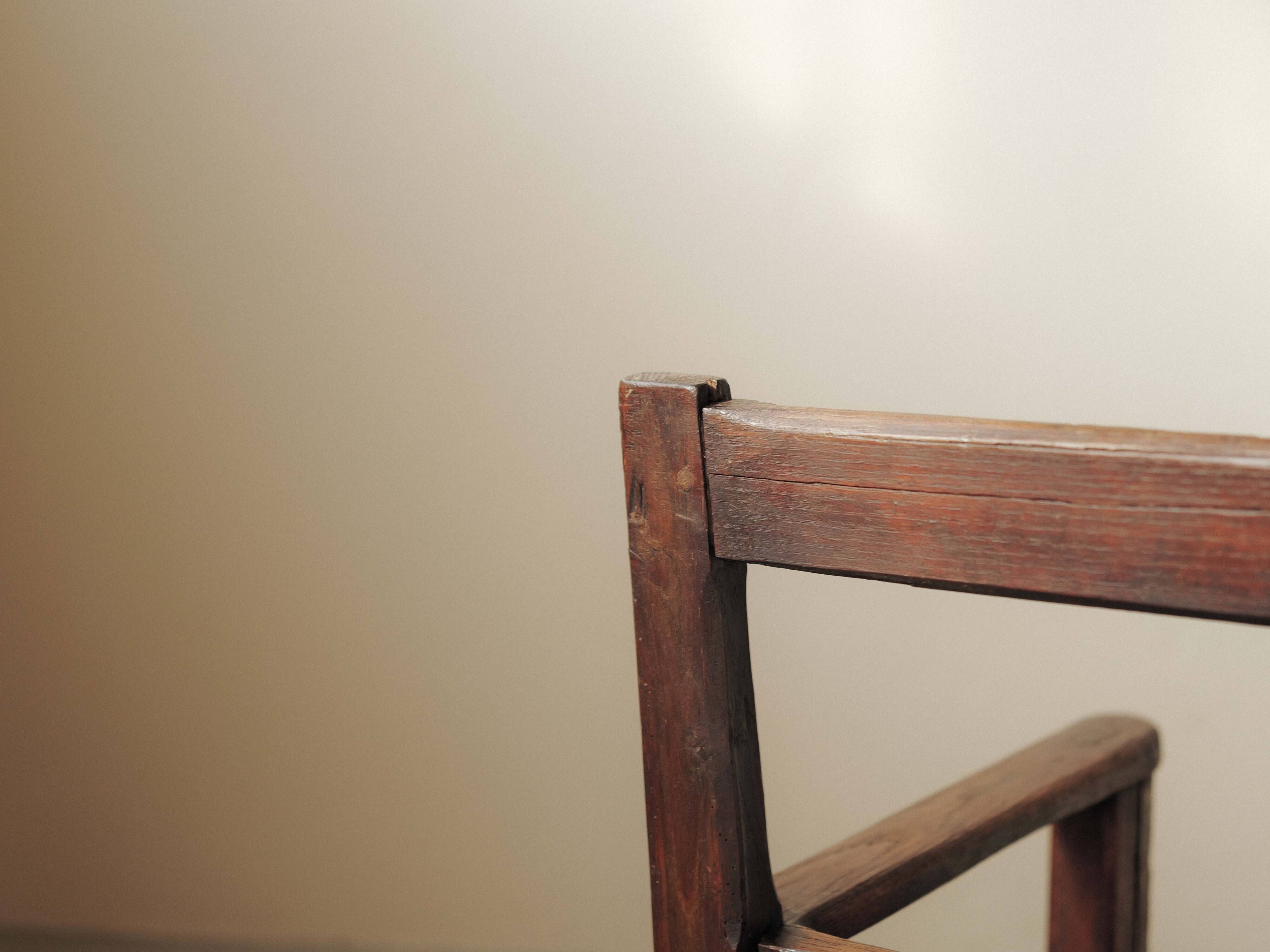 Solid wood cantou bench, Popular Art, 19th century