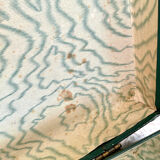 Dark green vintage cardboard suitcase