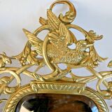 Paire de miroirs en bronze de style rocaille fin xixe