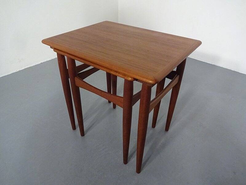 Danish Teak Nesting Tables, 1960s, Set of 2