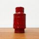 Red pottery vase Rimini Italian from the mid-century by Aldo Londi for Bitossi, 1960s.