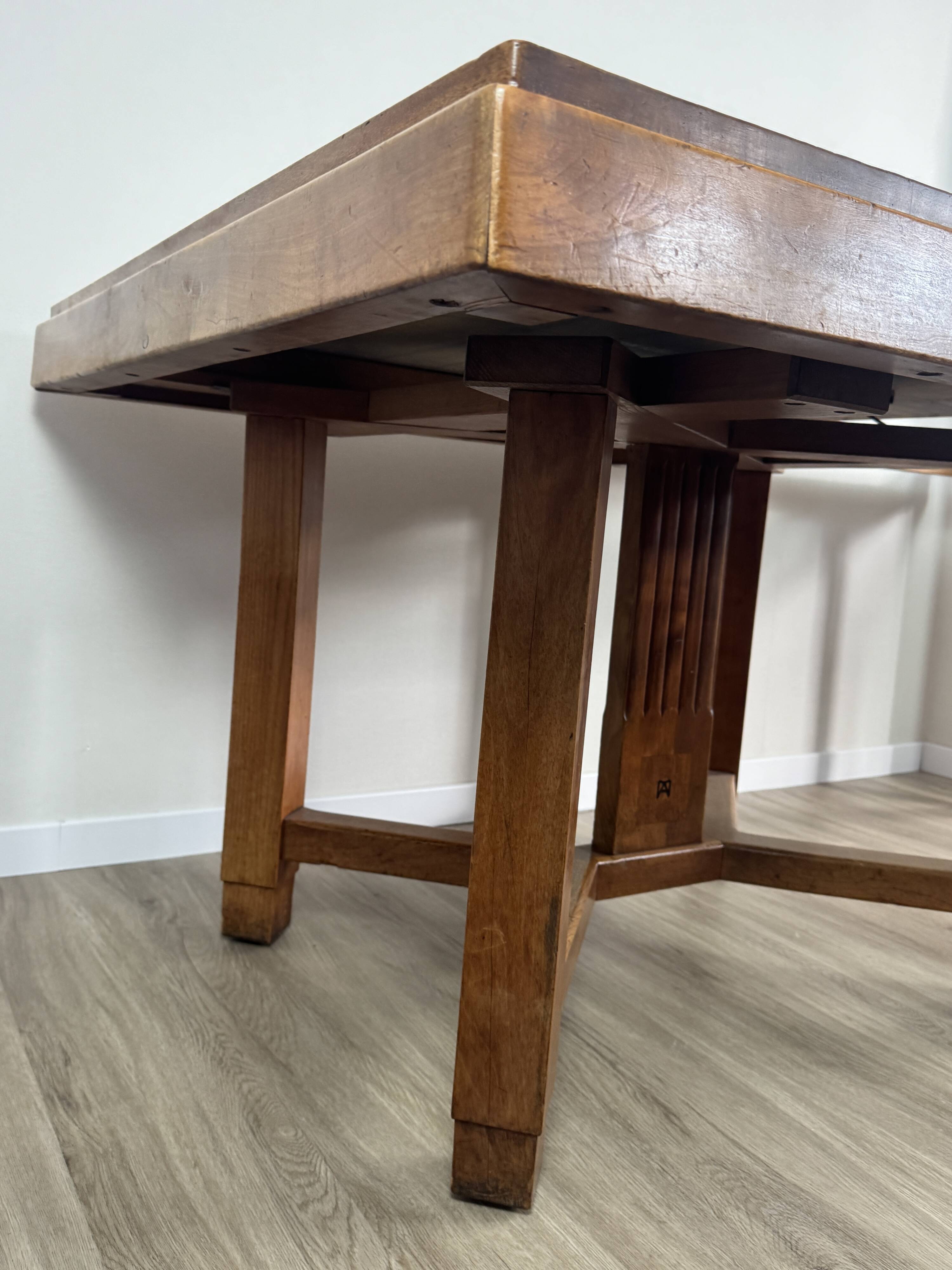Art Deco dining table — Stamped Maurice Alet (1925–1935)