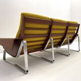 3-seater Sofa in aluminum and teak