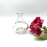 Transparent molded glass vase