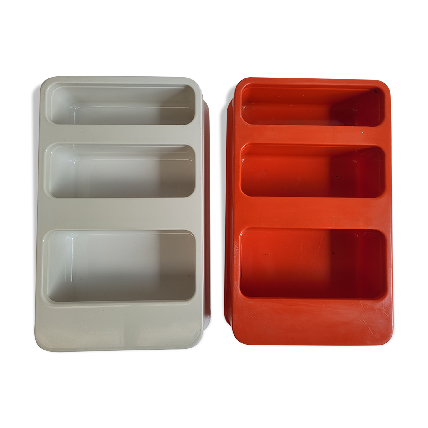 Prisunic plastic wall shelves