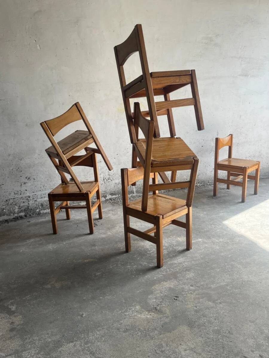 Vintage set of 6 chairs by Ilmari Tapiovaara, 1960s.
