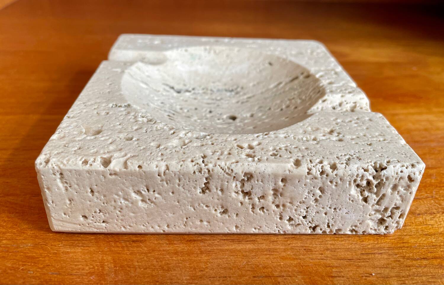 Vintage travertine ashtray