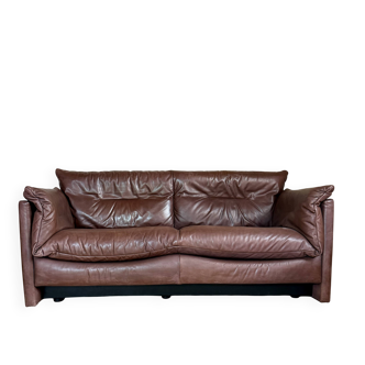 Vintage leather sofa Ligne Roset