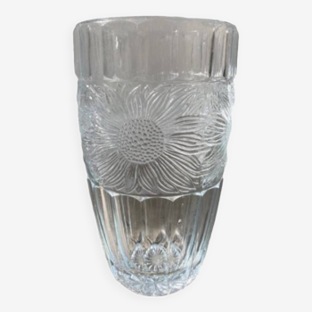 Vase fleur verre transparent