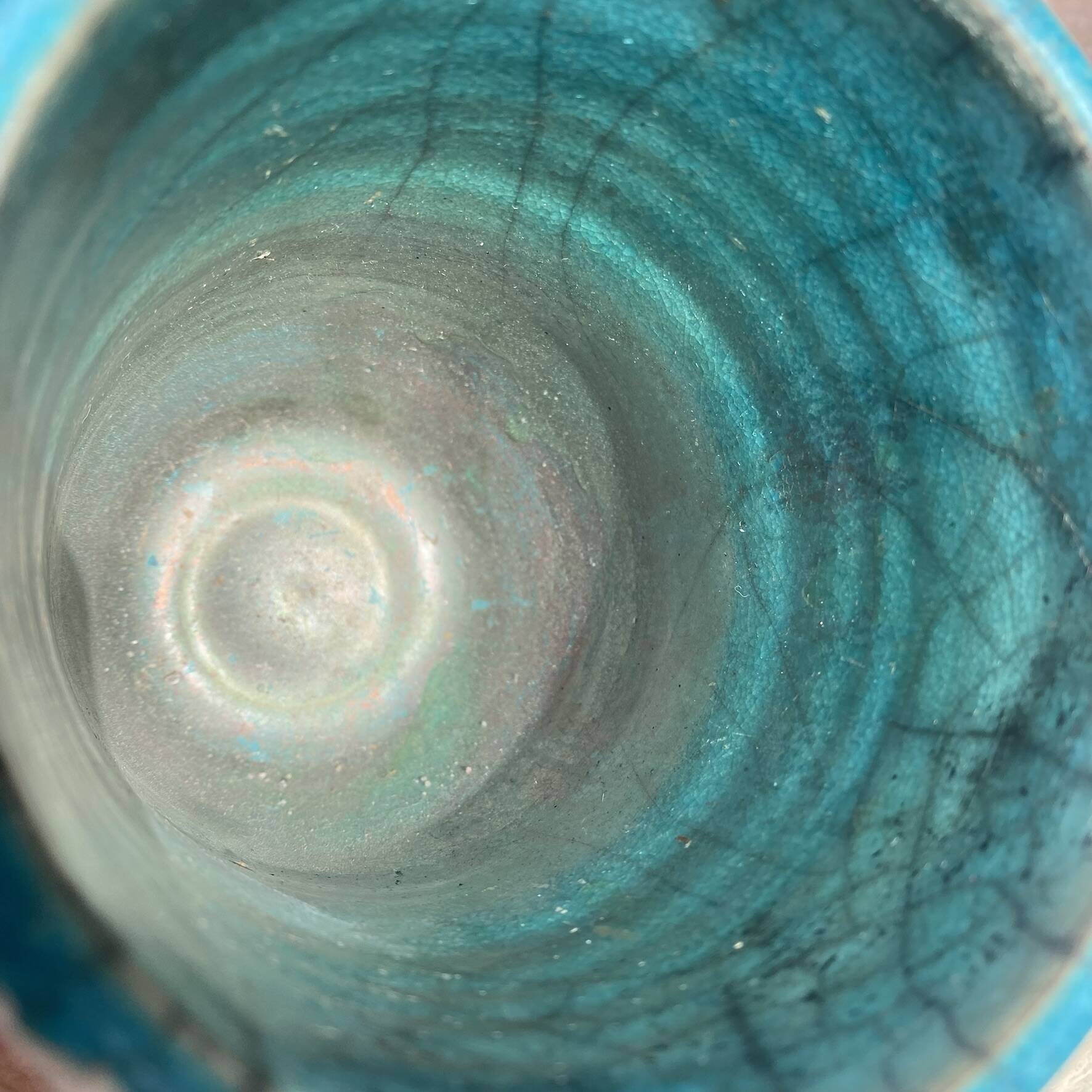 Handcrafted Raku ceramic vase