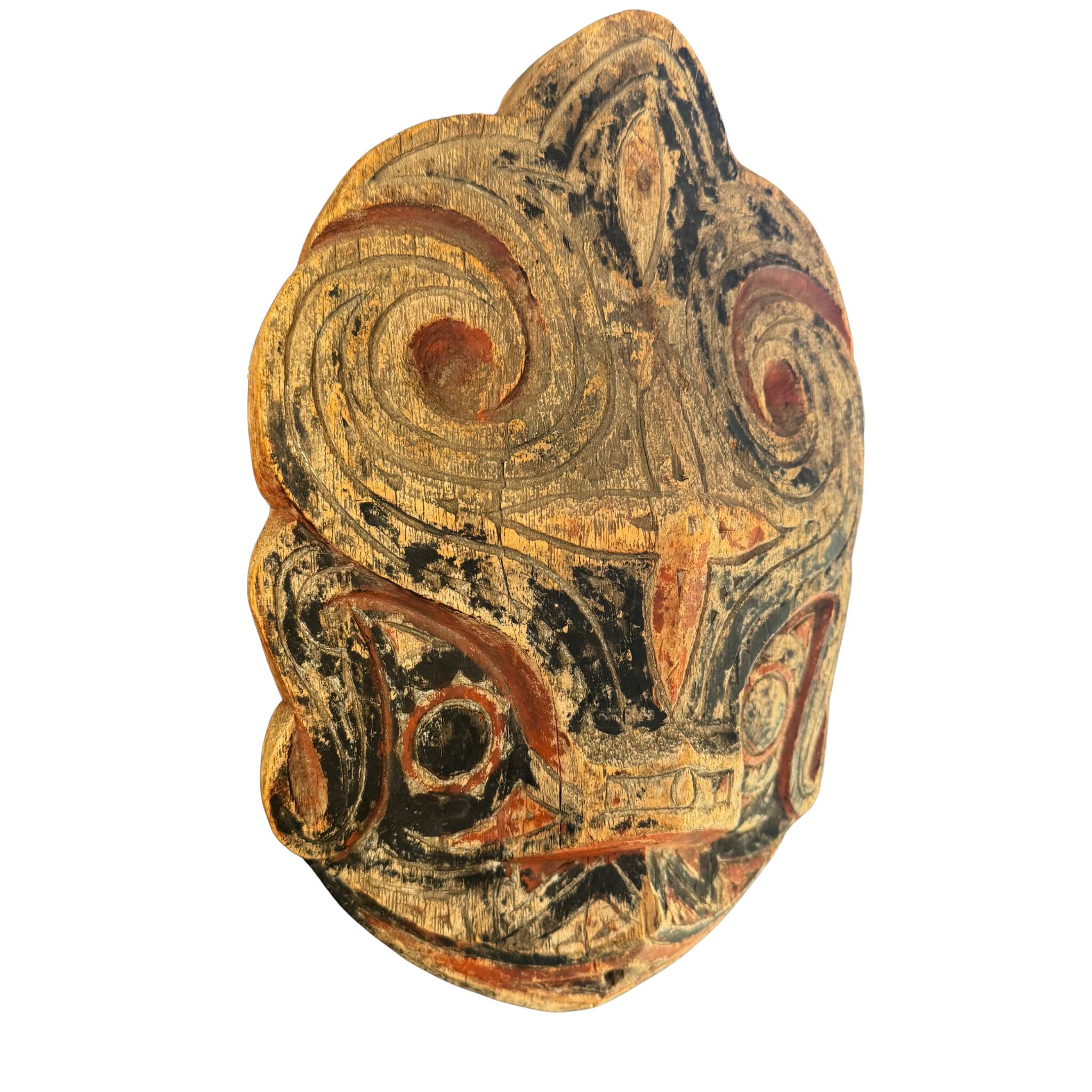 Panneau rituel sculpté – Singa Batak, Sumatra du Nord, années 50–70
