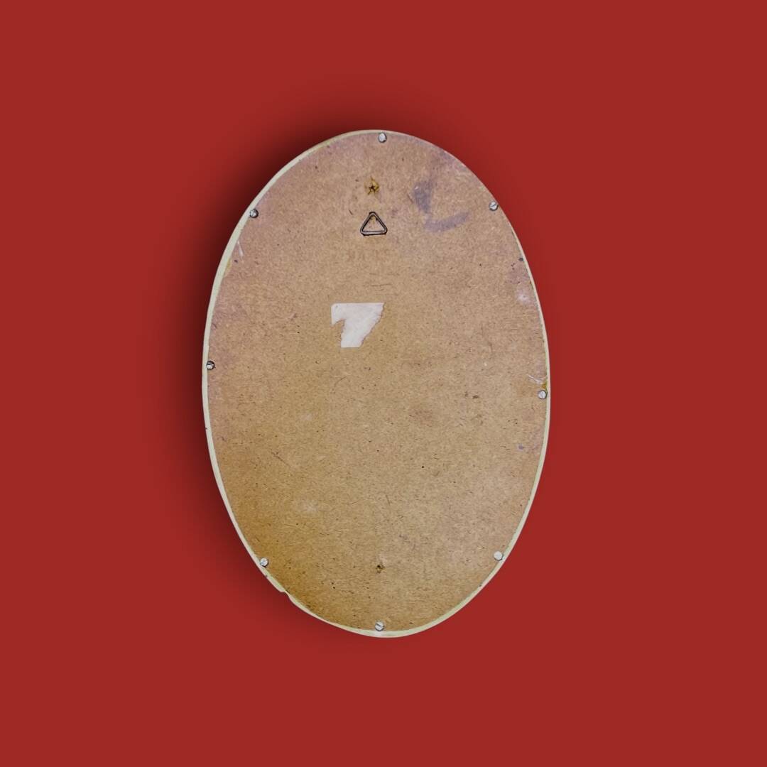 Small vintage oval mirror in gilded resin – 1960s