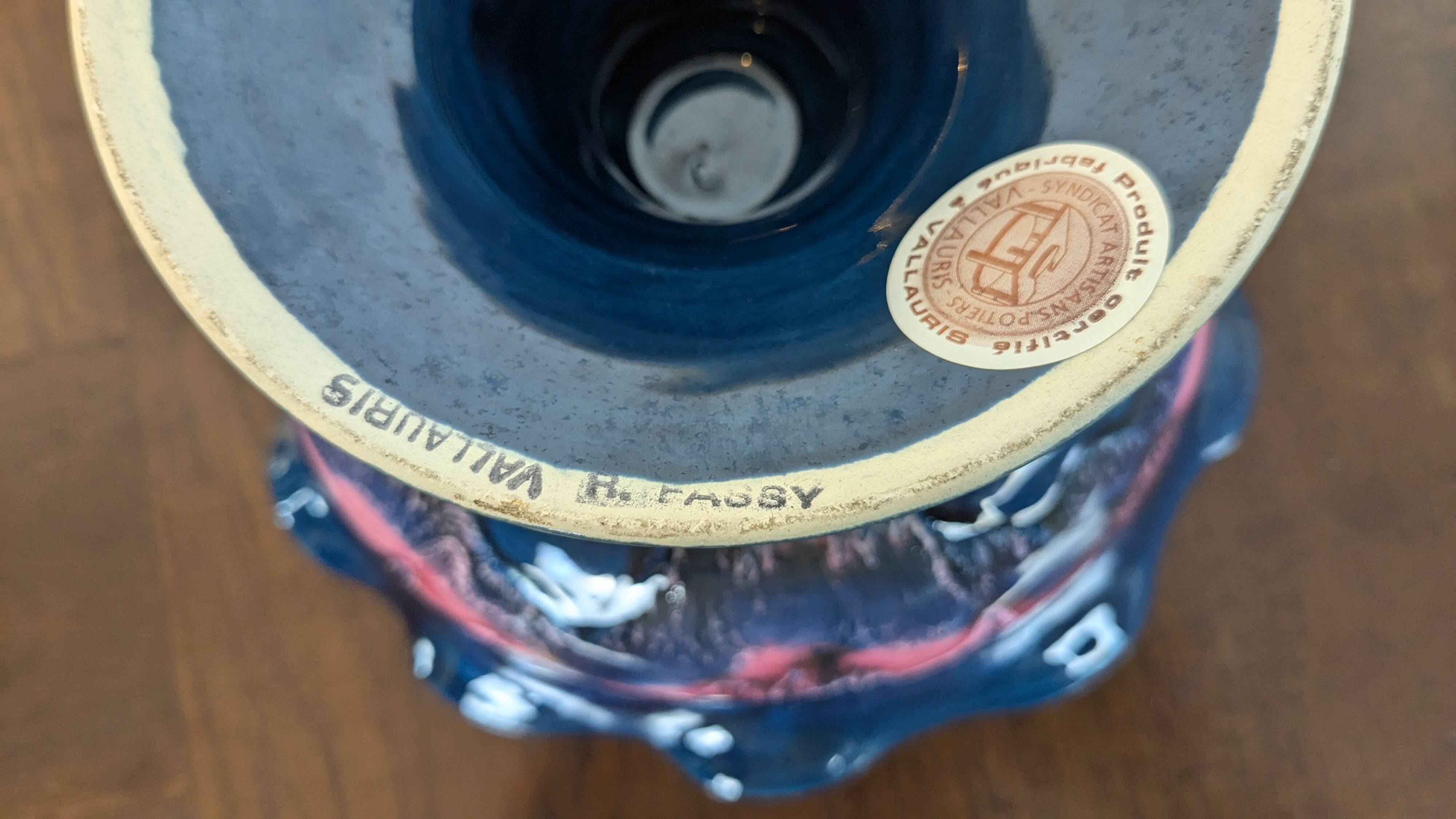 Large ceramic bowl by Raymond Fassy for Vallauris