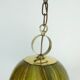 Vintage pendant lamp amber color acrylic and brass 1970s