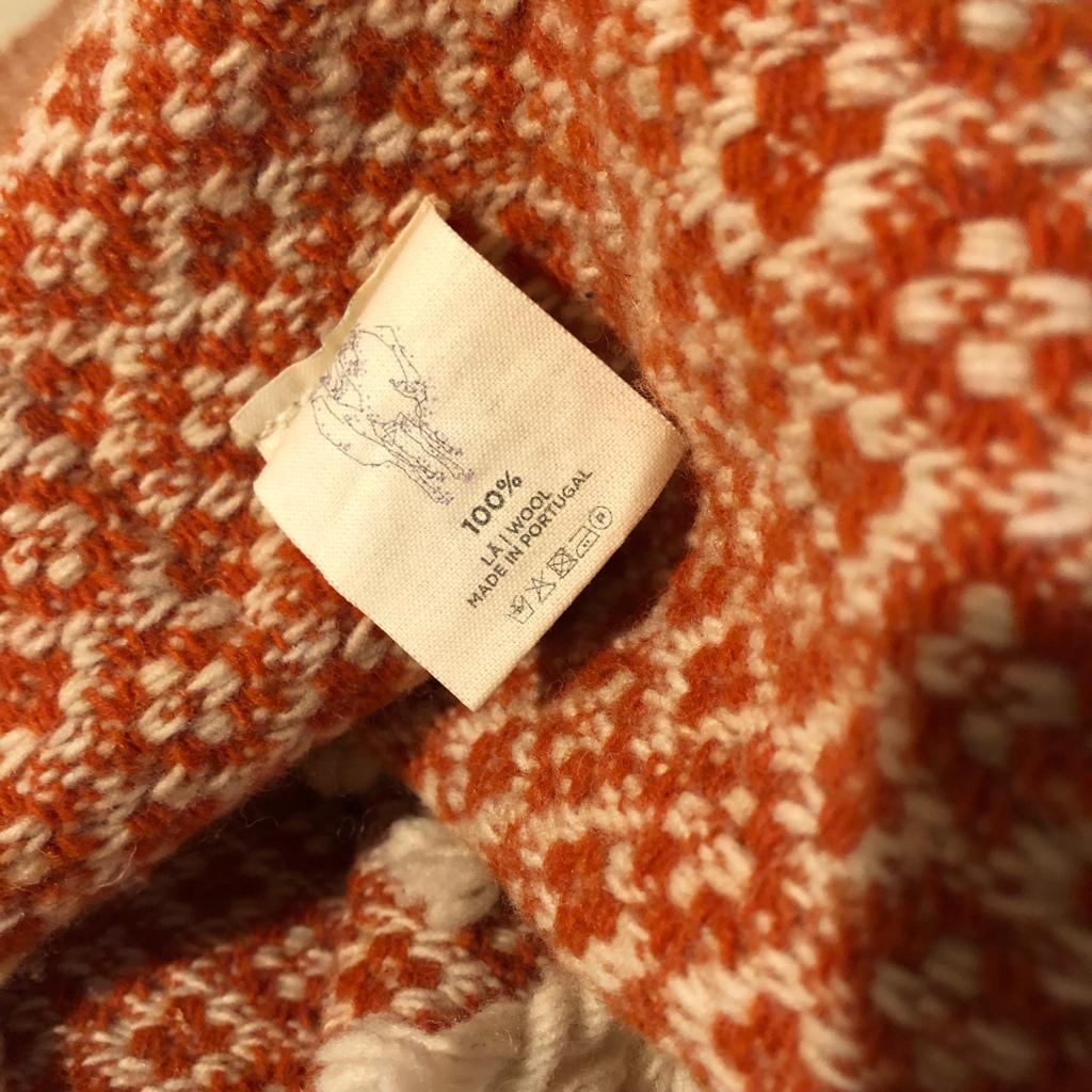 Plaid 100% laine fabriqué au Portugal