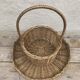 Panier ancien picnic et porte bouteille en rotin
