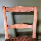Pair of vintage chairs from the late 20th century with caning.