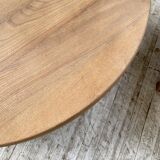 Circular elm coffee table from the 1950s