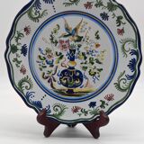 Pair of Nevers earthenware plates signed Félicien Cottard between 1898 and 1908