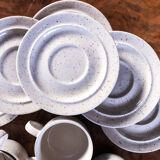 Set of 6 cups with its 6 speckled subcups