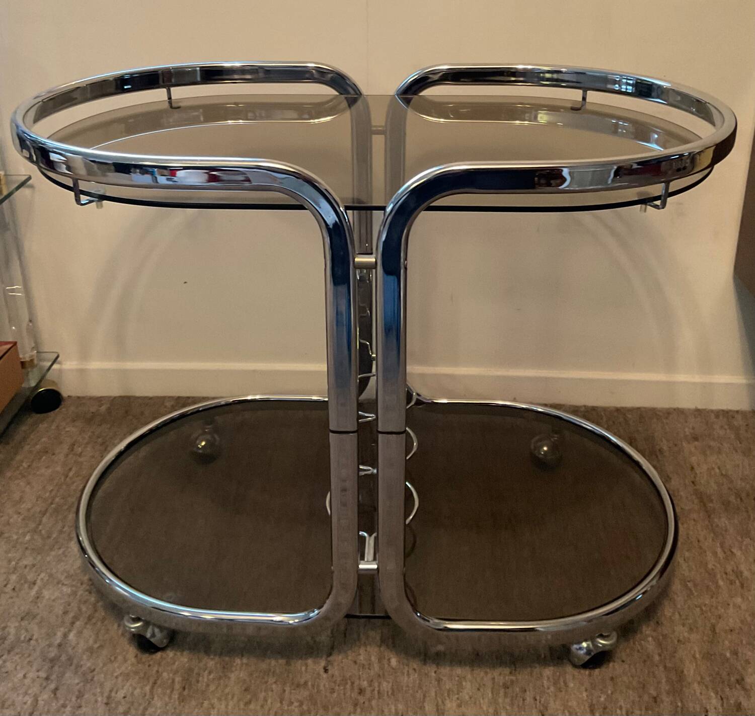 70s bar trolley on wheels