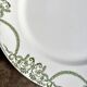 Round Creil & Montereau dish in green earthenware, "Napoleon" service