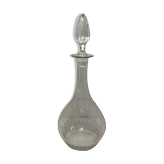 2211785 Old crystal decanter cap facets XXth